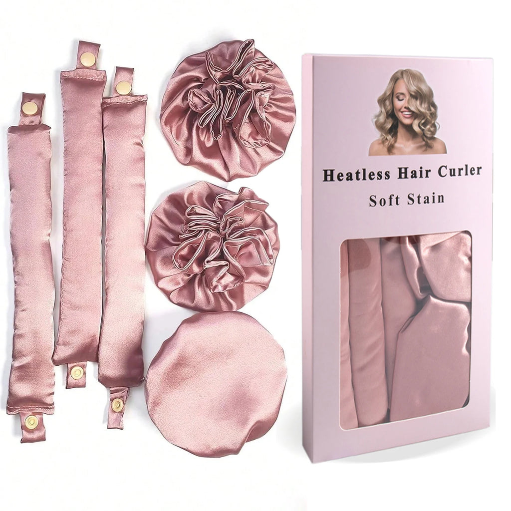 Transform Your Hair Overnight with Our 3Pc Satin Heatless Curling Rod Set - Perfect for Effortless Curls and Stylish Updos!